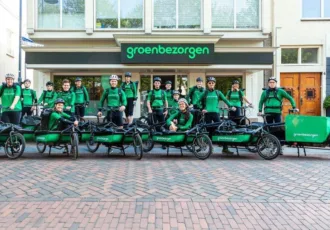 Het peloton van koeriersdienst Groenbezorgen.